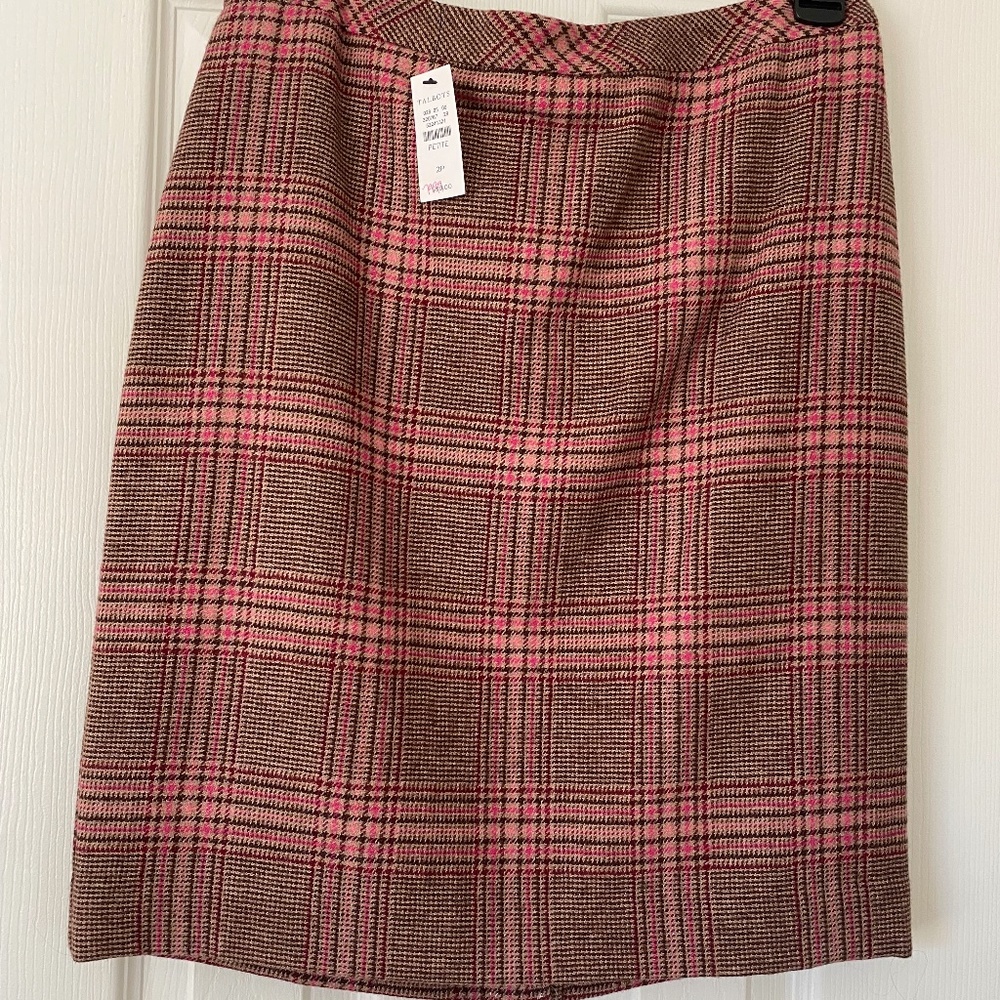 Spring plaid Talbots skirt